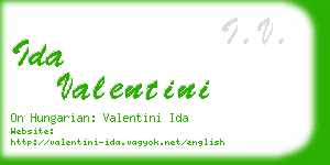 ida valentini business card